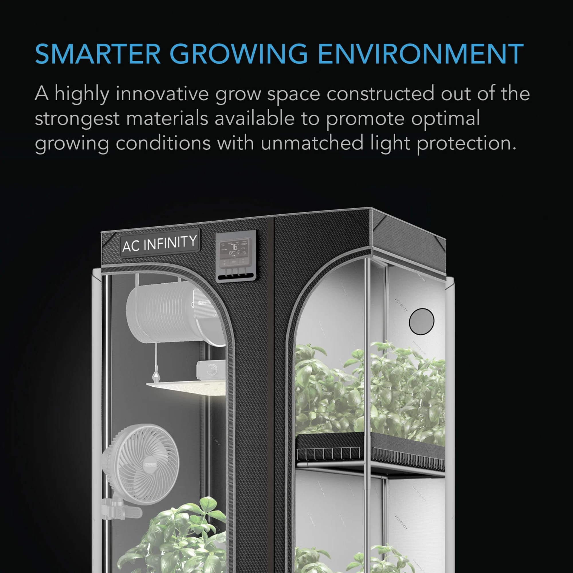 Cloudlab 864D, 2-In-1 Advance Grow Tent 5x4, 150 x 120 x 200 cm