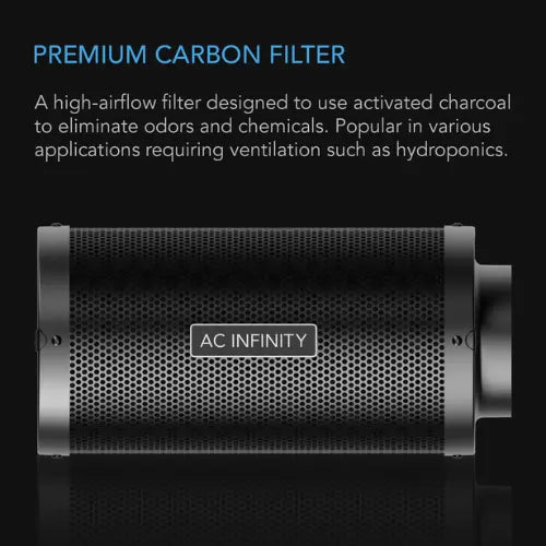 AC Infinity Duct Carbon Filter, Australian Charcoal, 10 Inch