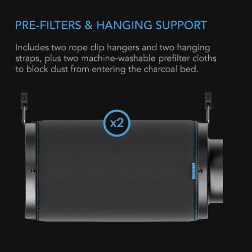 AC Infinity Duct Carbon Filter, Australian Charcoal, 6 Inch