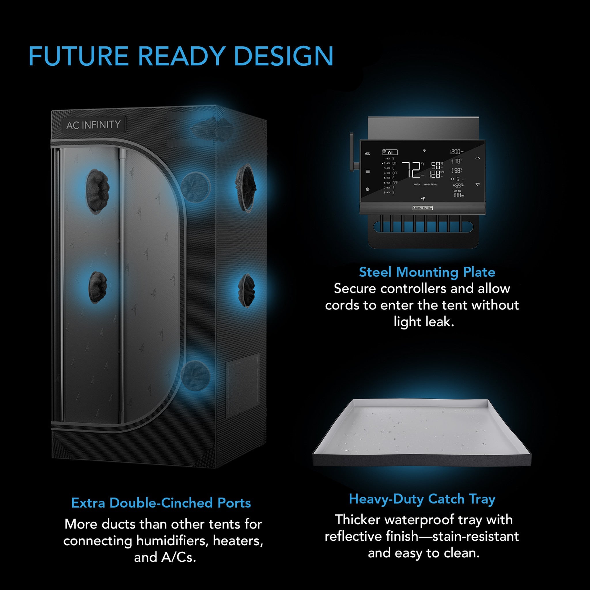 CLOUDLAB 866, Advance Grow Tent 5x5, 150 x 150 x 200 cm