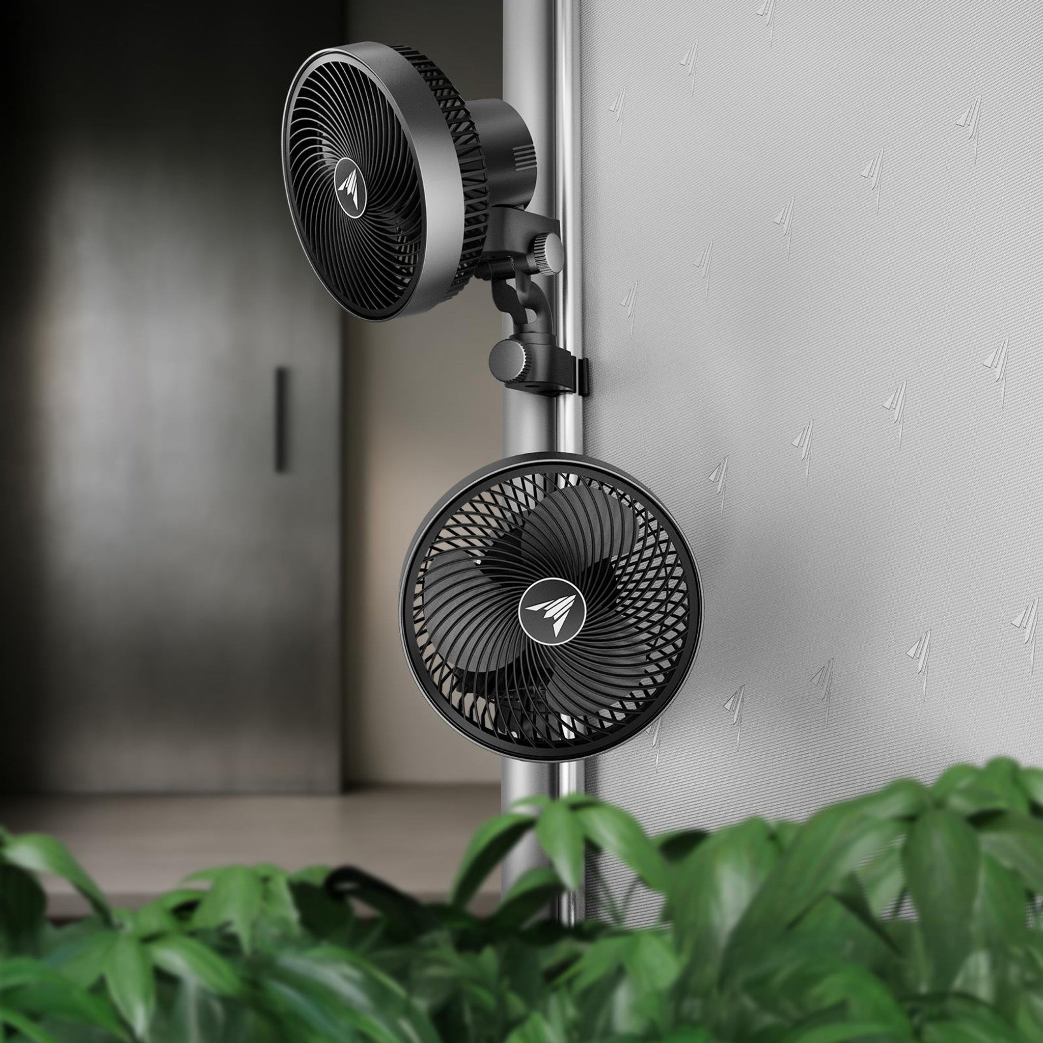 Cloudray S9 2-Pack, Gen 2 Grow Tent Clip Fan 9” With Long-Life Ec Motor, 10-Level Dynamic Wind Modes & Fan Speeds, 10-Level Auto Oscillation