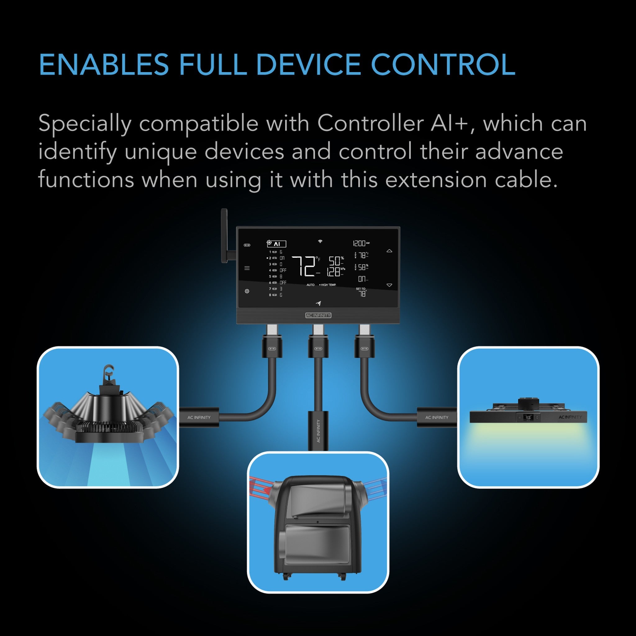 AI and 69 Pro UIS Controller to Device Cable, Female to Male, 10'