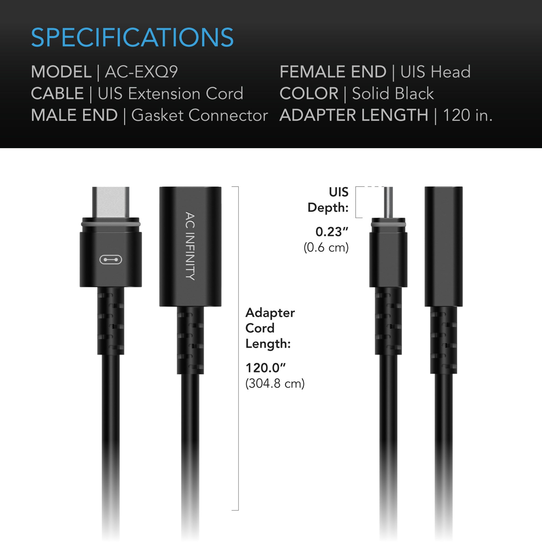 AI and 69 Pro UIS Controller to Device Cable, Female to Male, 10'