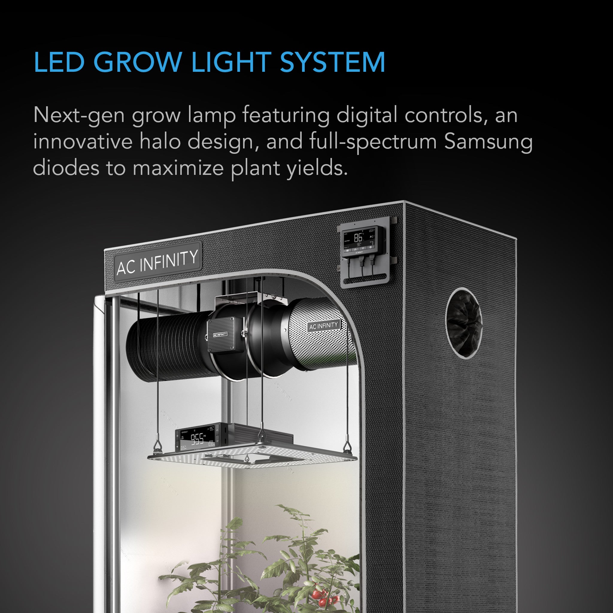 IONGRID T22, Full Spectrum LED Grow Light 150W, Samsung LM301H, 2x2 Ft. Coverage