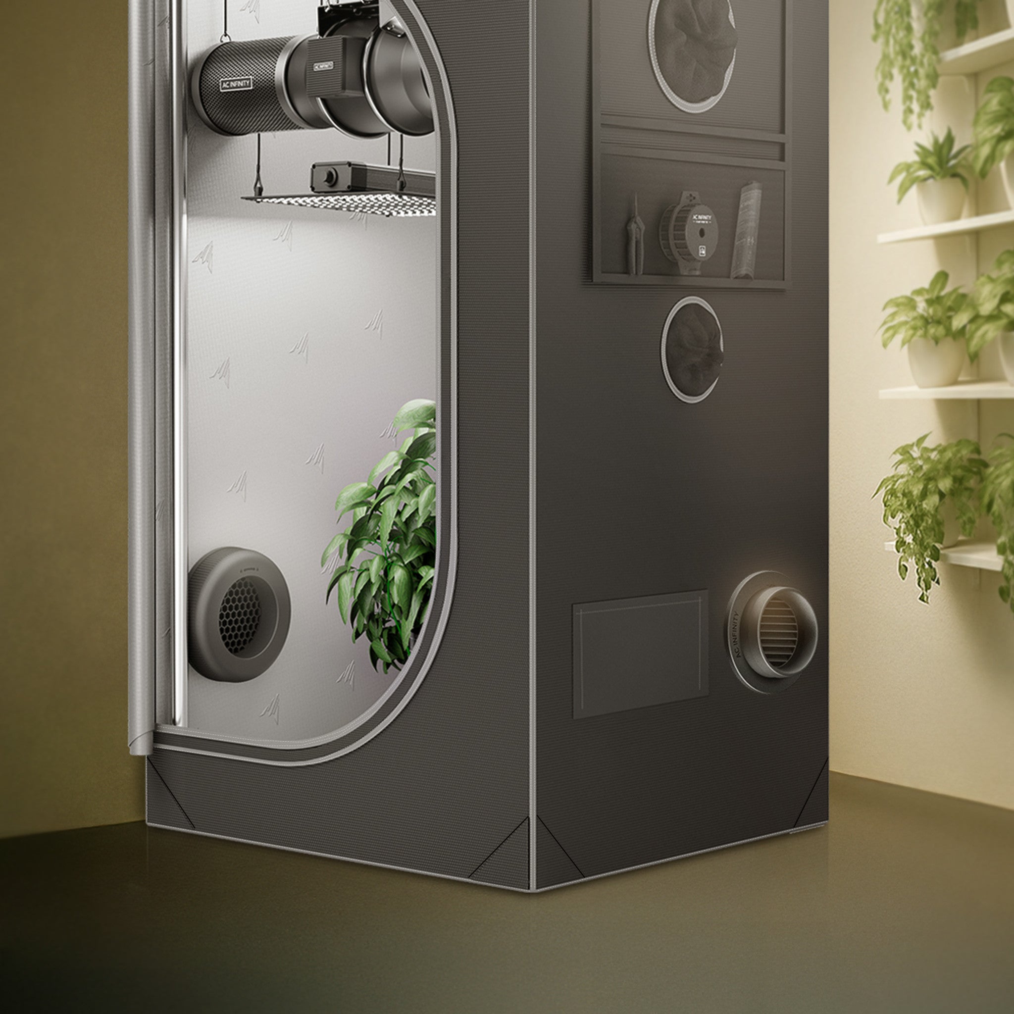 Grow Tent Duct Vent Attachment, 8-Inch 2 Pack, Light-Blocking & Dust-Resistant