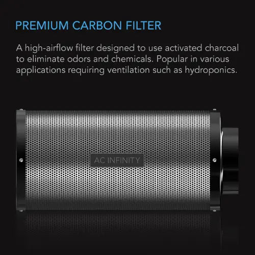 AC Infinity Duct Carbon Filter, Australian Charcoal, 12 Inch