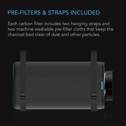 AC Infinity Duct Carbon Filter, Australian Charcoal, 12 Inch