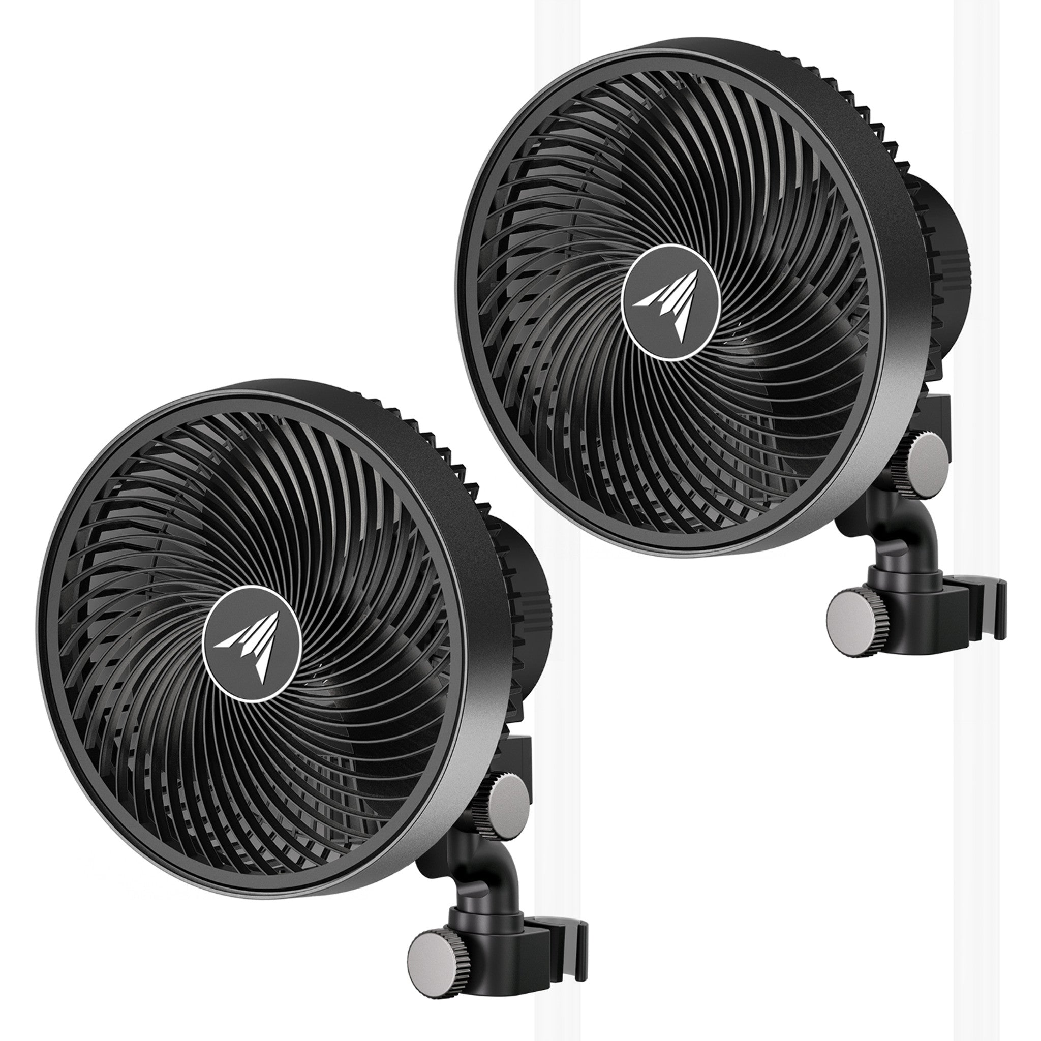 Cloudray S9 2-Pack, Gen 2 Grow Tent Clip Fan 9” With Long-Life Ec Motor, 10-Level Dynamic Wind Modes & Fan Speeds, 10-Level Auto Oscillation