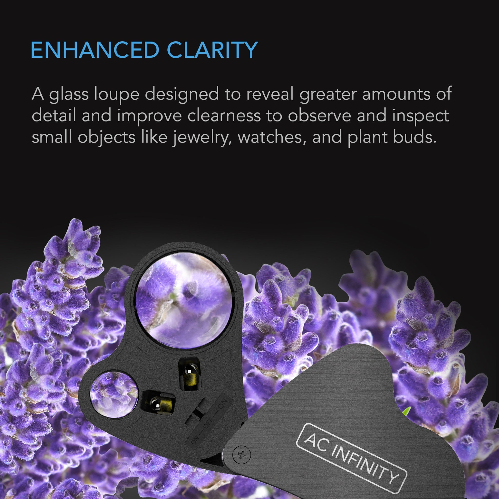 Jewelers Loupe, Pocket Magnifying Glass With Led Light & Dual Lenses