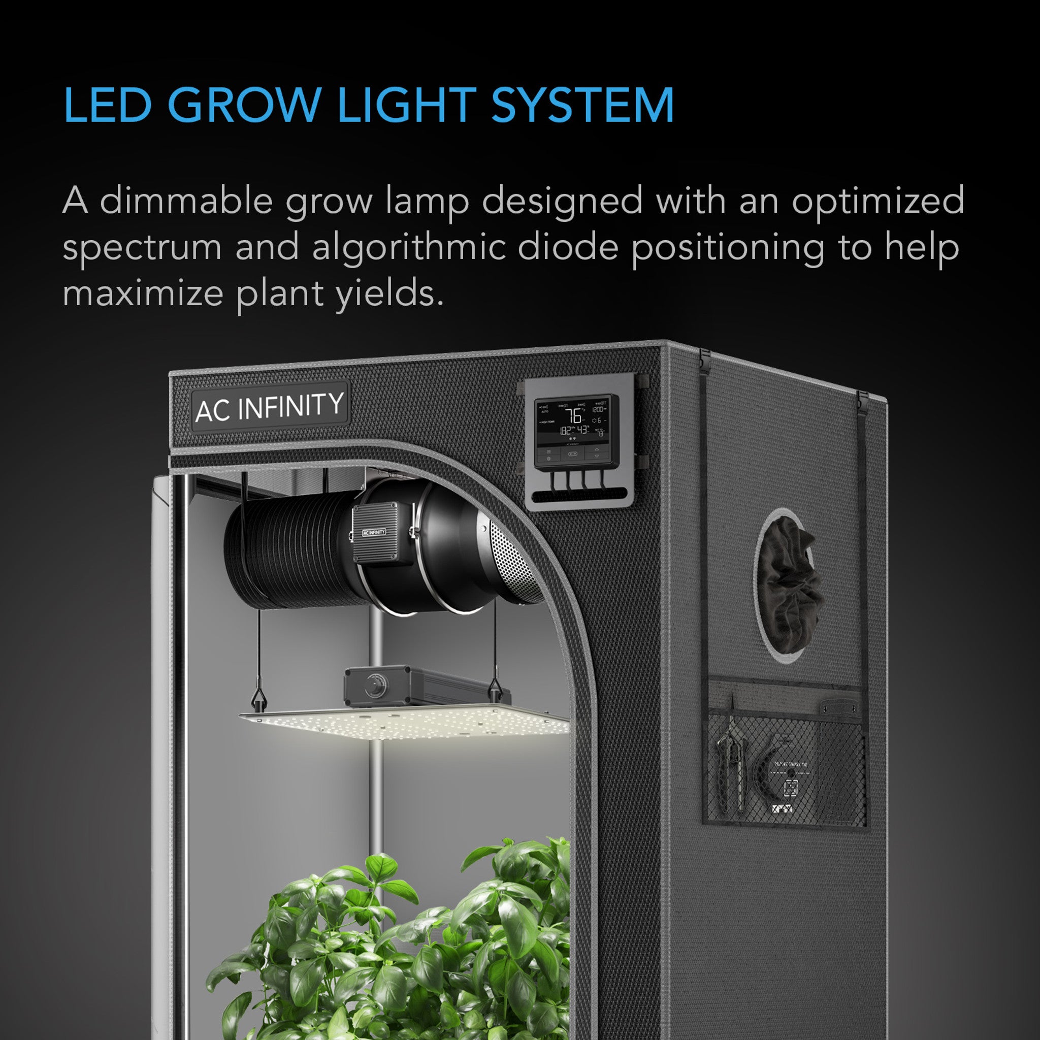 IONBOARD S22, Full Spectrum LED Grow Light 115W, Samsung LM301H, 2x2 Ft. Coverage