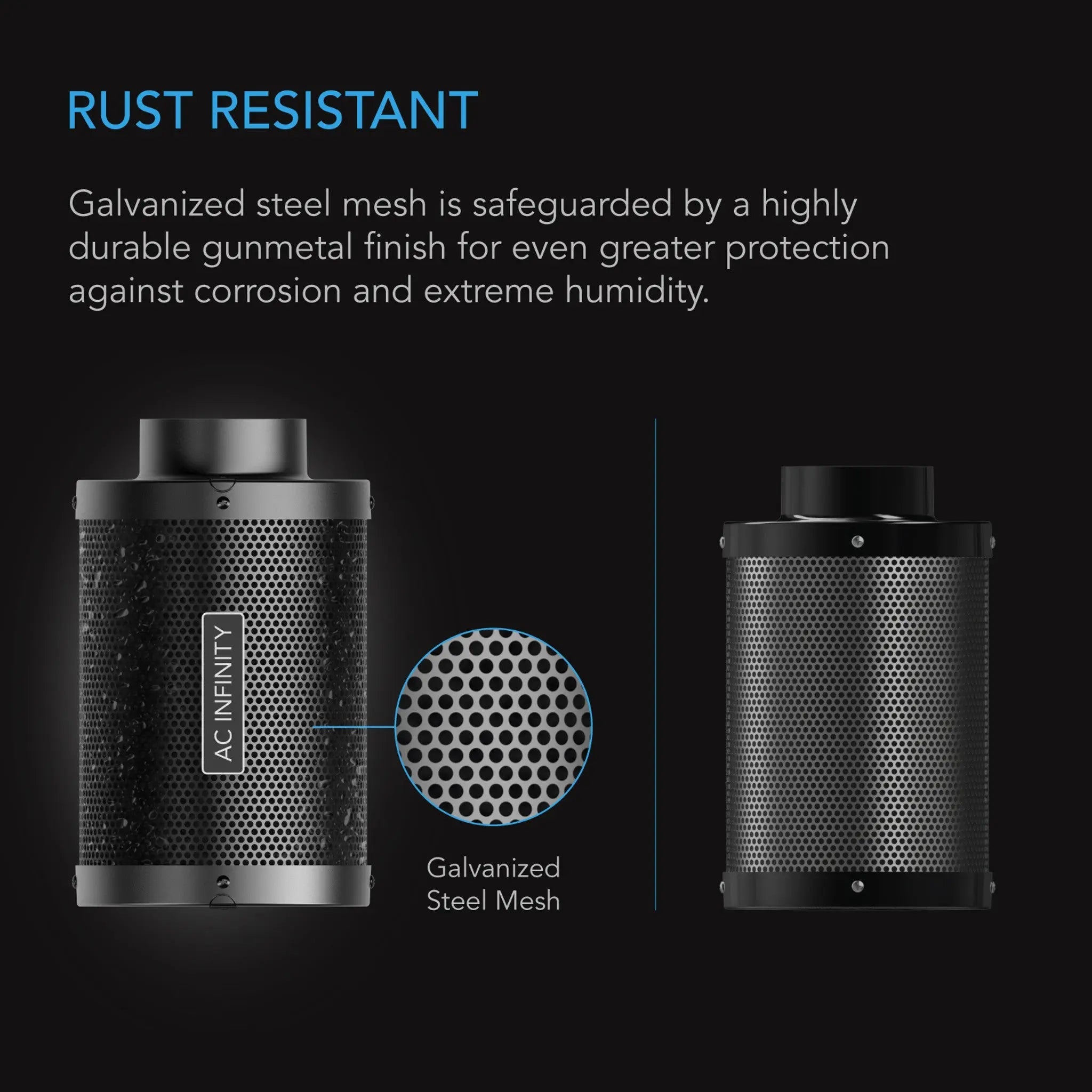 AC Infinity Duct Carbon Filter, Australian Charcoal, 6 Inch