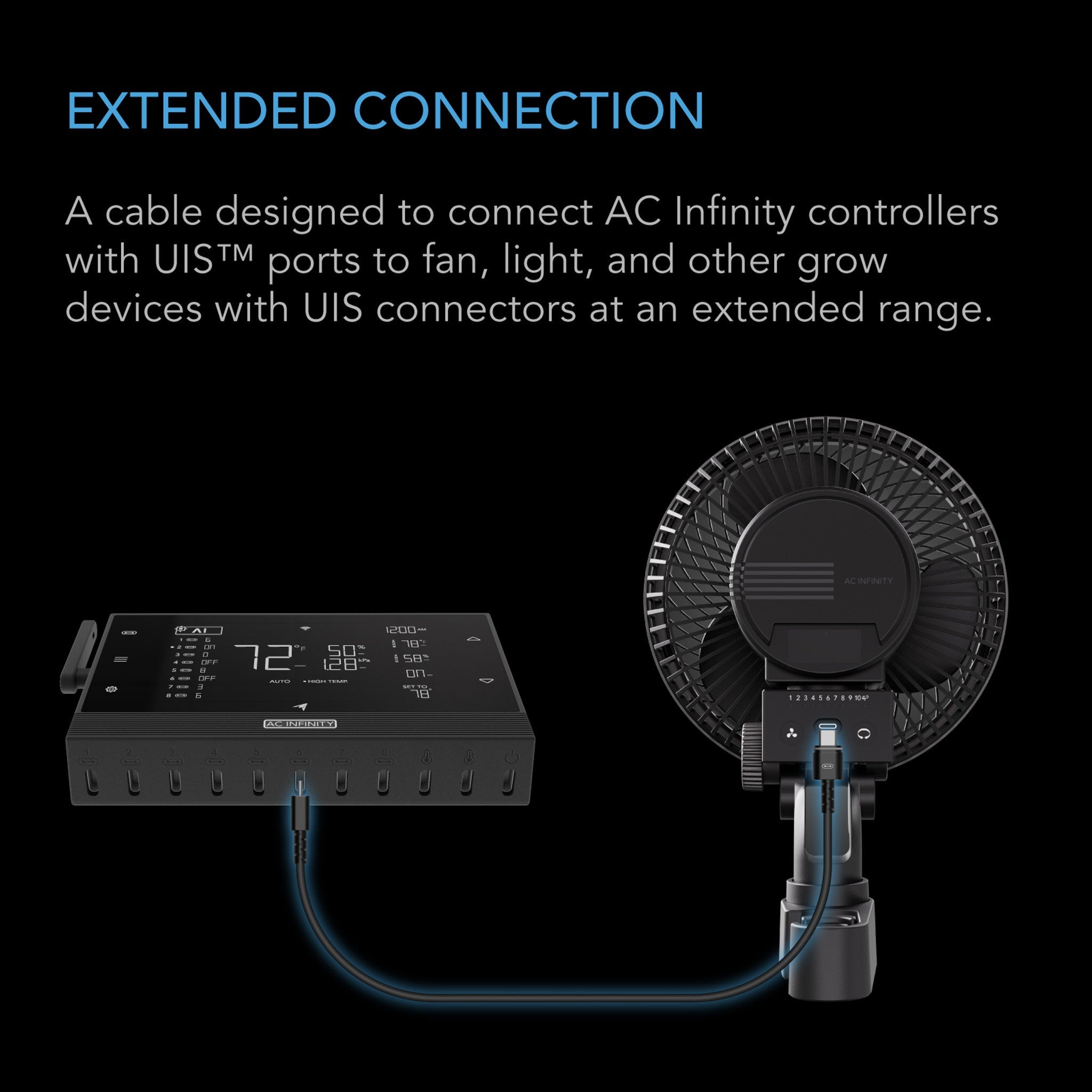 AI and 69 Pro UIS Controller to Device Cable, Male to Male, 10'